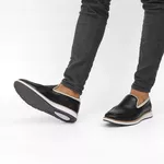 9008 Sapato Masculino Elite Couro Preto Chelsea