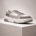 Malibu 30701 Couro Floater Branco Selaria Cinza Camurça Grafite Sola Gelo Cinza