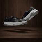 Malibu 30701 Couro Floater Comfort Preto Sola Gelo Cinza