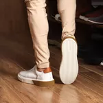 17005 Comfort/Nobuck Branco/Castor Londres Gelo/Amber