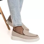 5503 Slip On Masculino Milao Camurça Areia