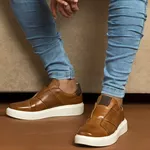 5504 Casual Masculino Milao Luvado Comfort Castor