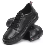 5509 Sapato Masculino Comfort Milao Preto