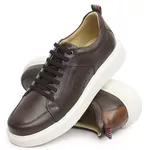 5509 Sapato Masculino Comfort Milao Café