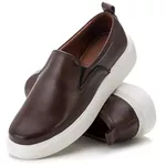5511 Sapato Masculino Slip On Milao Café