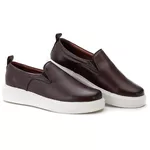 5511 Sapato Masculino Slip On Milao Café