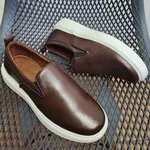 5511 Sapato Masculino Slip On Milao Café