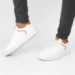 5512 Sapato Masculino Casual Milao Comfot Branco Castor