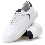 5512 Sapato Masculino Casual Milao Comfot Branco Marinho