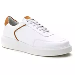 5512 Sapato Masculino Casual Milao Comfot Branco Castor