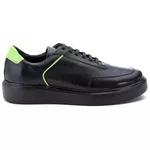 5512 Sapato Masculino Casual Milao Comfot Preto Verde