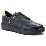 5512 Sapato Masculino Casual Milao Comfot Preto Verde