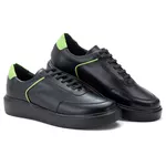 5512 Sapato Masculino Casual Milao Comfot Preto Verde