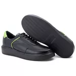 5512 Sapato Masculino Casual Milao Comfot Preto Verde