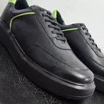 5512 Sapato Masculino Casual Milao Comfot Preto Verde