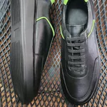 5512 Sapato Masculino Casual Milao Comfot Preto Verde