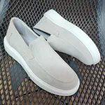 5513 Slip On Masculino Em Couro Milao Areia