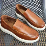 5513 Slip On Masculino Em Couro Milao Castor
