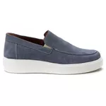 5513 Slip On Masculino Em Couro Milao Azul