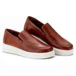 5513 Slip On Masculino Em Couro Milao Castor