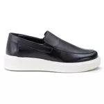 5513 Slip On Masculino Em Couro Milao Preto