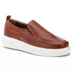 5514 Sapato Masculino Em Couro Slip On Milao Castor