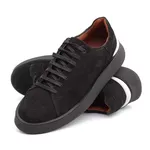18001 Nobuck Preto Olimpo Preto/Branco