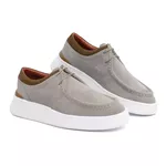 18003 Camurça/Nobuck Cinza/Militar Olimpo Branco/Amber