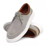 18003 Camurça/Nobuck Cinza/Militar Olimpo Branco/Amber