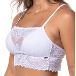 TOP FAIXA EM RENDA COM BOJO SEM ARO - BRANCO