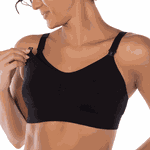 SUTIÃ DE AMAMENTAÇÃO SEM BOJO SEM ARO E SEM COSTURA - PRETO