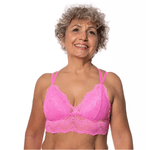 TOP EM RENDA SEM ARO COM BOJO MACIO E TIRAS NAS COSTAS - PANTERA