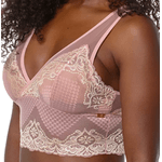 TOP EM RENDA E TULE SEM BOJO E SEM ARO - ROMANCE