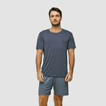 17.02.014 PIJ BLUSA MICROFIBRA SHORT DELICATE LISTRA - CHUMBO