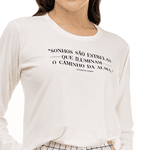 PIJAMA LONGO COM SIILK ALGODÃO OFF-WHITE - OFF-WHITE