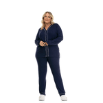 PIJAMA LONGO ABERTO VISCOLYCRA AZUL MARINHO - MARINHO