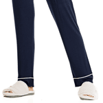 PIJAMA LONGO ABERTO VISCOLYCRA AZUL MARINHO - MARINHO