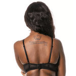 SUTIÃ SEXY EM RENDA SEM BOJO E COM ARO - PRETO