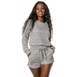 PIJAMA MANGA LONGA E SHORT MEIA ESTAÇÃO - ONÇA