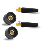 Kit 2 Conector Engate Rápido Macho Cabo + 2 Fêmea Painel 13mm Ômega