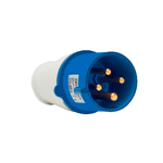 Plug Industrial 3P+T 32A Azul 9H 220/250V OMG 4279