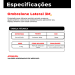 Ombrelone Lateral Guarda-Sol 3M X 2,5M Ômega