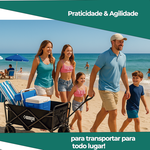 Carrinho Dobrável Multi Uso Camping e Praia 