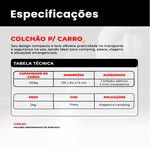 Colchão Cama Inflável para Carro 135 X 84CM Ômega