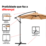 Ombrelone Lateral Guarda-Sol 3M X 2,5M Ômega