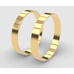 Aliancas Casamento Noivado Reta 4mm Tradicional