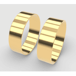 Aliancas Casamento Noivado Reta 6mm Tradicional