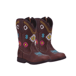 BOTA TEXANA FEMININA INFANTIL NAPA CHOCOLATE