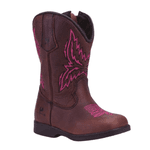 BOTA TEXANA FEMININA INFANTIL NAPA CHOCOLATE 