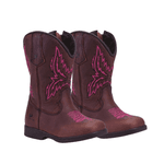 BOTA TEXANA FEMININA INFANTIL NAPA CHOCOLATE 